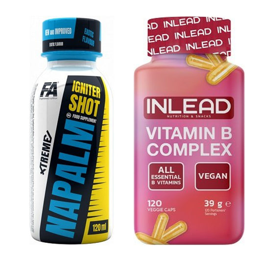 Kofeina i witaminy z grupy B: FA Nutrition Xtreme + INLEAD Witamina B – wszystkie pozycje w zestawie