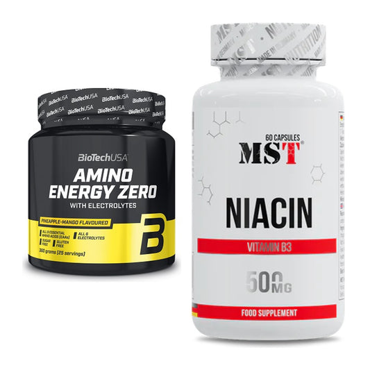 Koffein & B-Vitamine: BioTech Amino Energy Zero + MST Niacin – alle enthaltenen Artikel