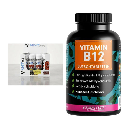 Koffein & B-Vitamine: NNT Extreme Pump Shot + ProFuel Vitamin B12 – alle enthaltenen Artikel
