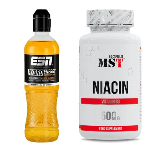Koffein & B-Vitamine: ESN HydroEnergy (Elektrolyte) + MST Niacin – alle enthaltenen Artikel
