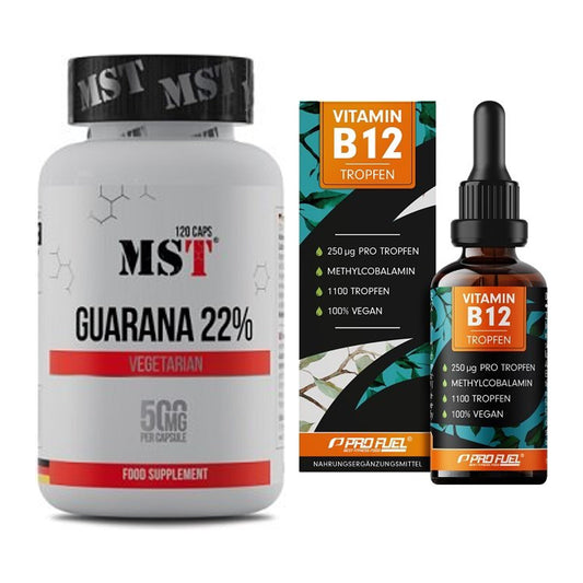 Koffein & B-Vitamine: MST Guarana 22% + ProFuel Vitamin B12 50ml 1800 – alle enthaltenen Artikel