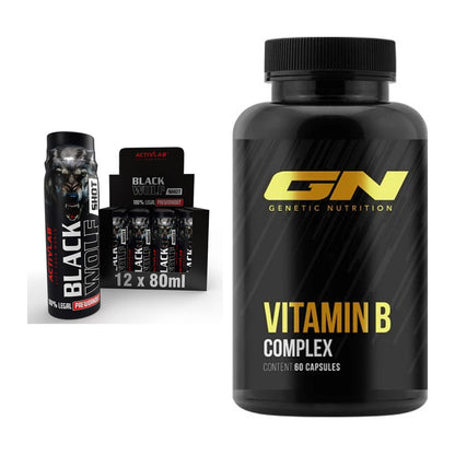 Koffein & B-Vitamine: Activlab Black Wolf + GN Vitamin B-Complex – alle enthaltenen Artikel