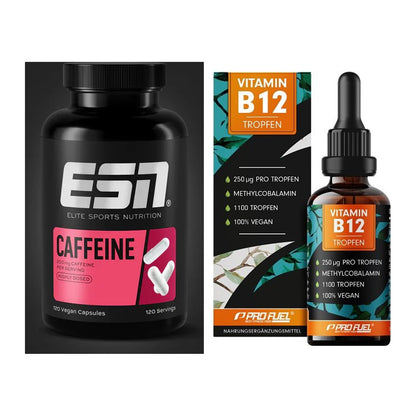 Koffein & B-Vitamine: ESN Caffeine Caps + ProFuel Vitamin B12 – alle enthaltenen Artikel