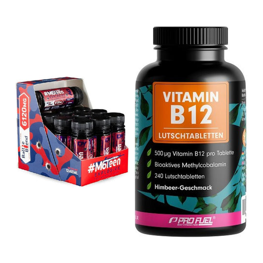Koffein & B-Vitamine: DY Nutrition M6Teen + ProFuel Vitamin B12 – alle enthaltenen Artikel