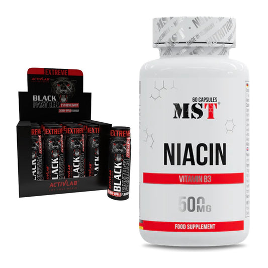 Koffein & B-Vitamine: Activlab Black Panther Extreme + MST Niacin – alle enthaltenen Artikel