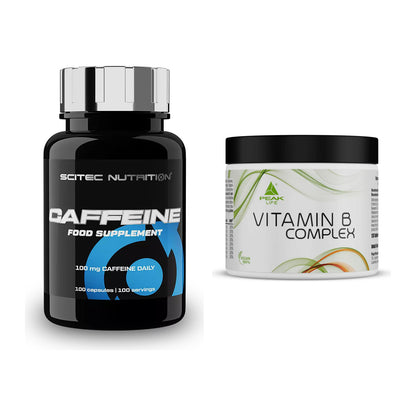 Koffein & B-Vitamine: Scitec Caffeine + Peak Vitamin B Complex – alle enthaltenen Artikel