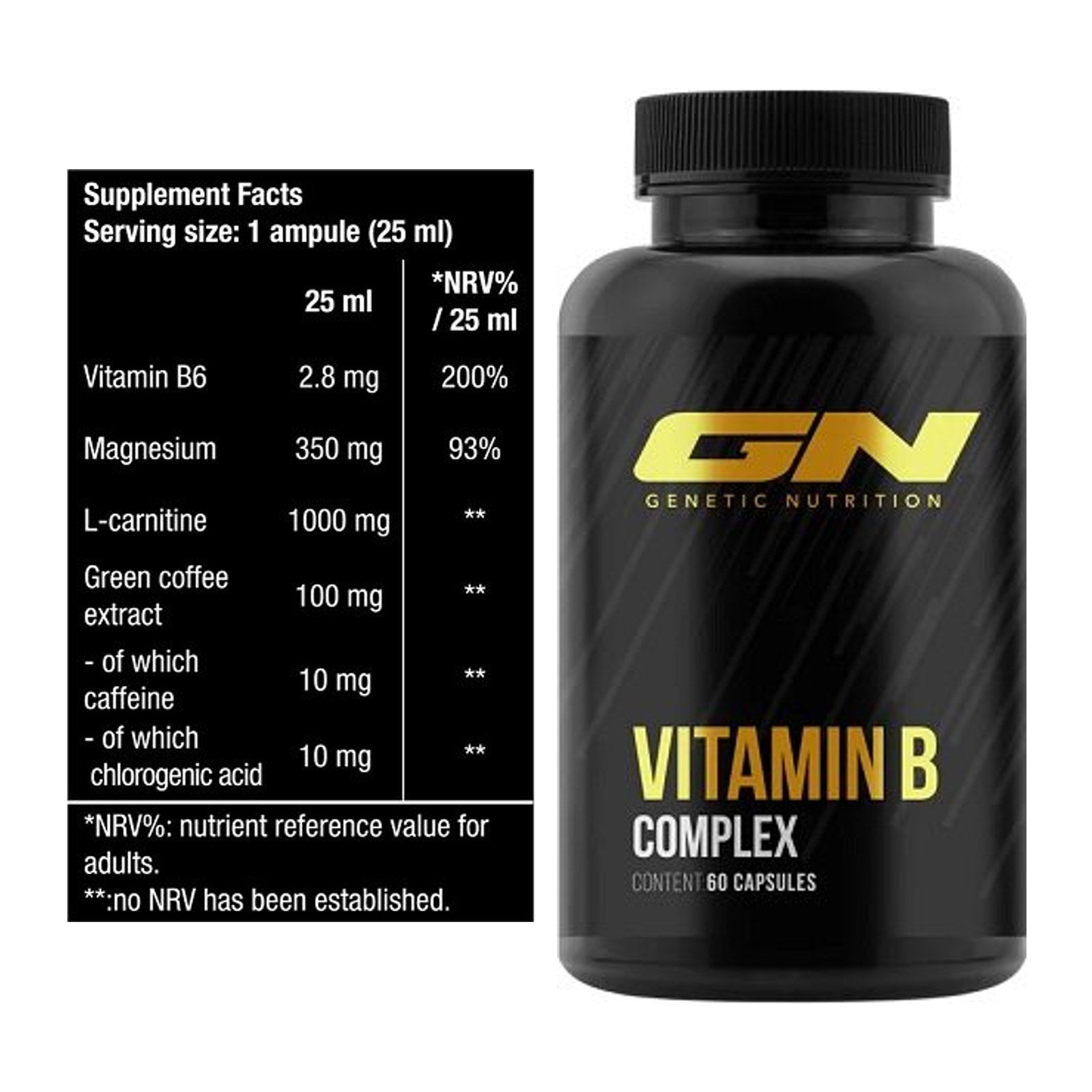 Koffein & B-Vitamine: BioTech Magna Shot + GN Vitamin B-Complex – alle enthaltenen Artikel