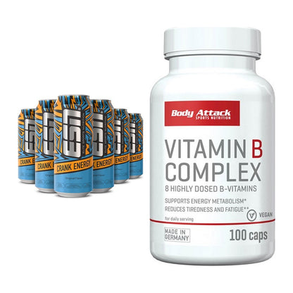 Koffein & B-Vitamine: ESN Crank Energy + Body Attack Vitamin B-Complex – alle enthaltenen Artikel