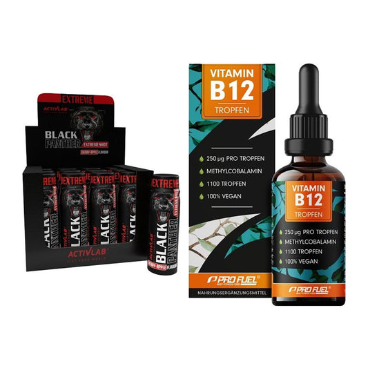 Koffein & B-Vitamine: Activlab Black Panther + ProFuel Vitamin B12 – alle enthaltenen Artikel