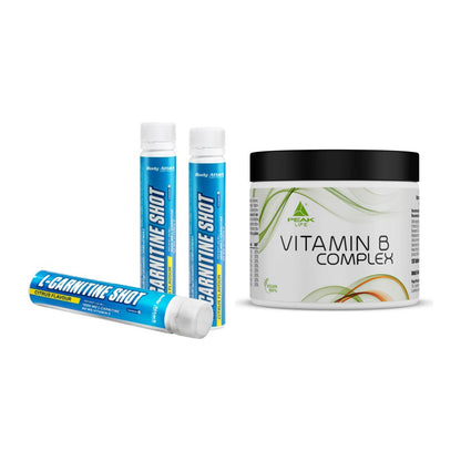 Koffein & B-Vitamine: Body Attack L-Carnitin + Peak Vitamin B Complex – alle enthaltenen Artikel