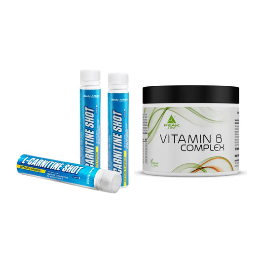 Koffein & B-Vitamine: Body Attack L-Carnitin + Peak Vitamin B Complex – alle enthaltenen Artikel