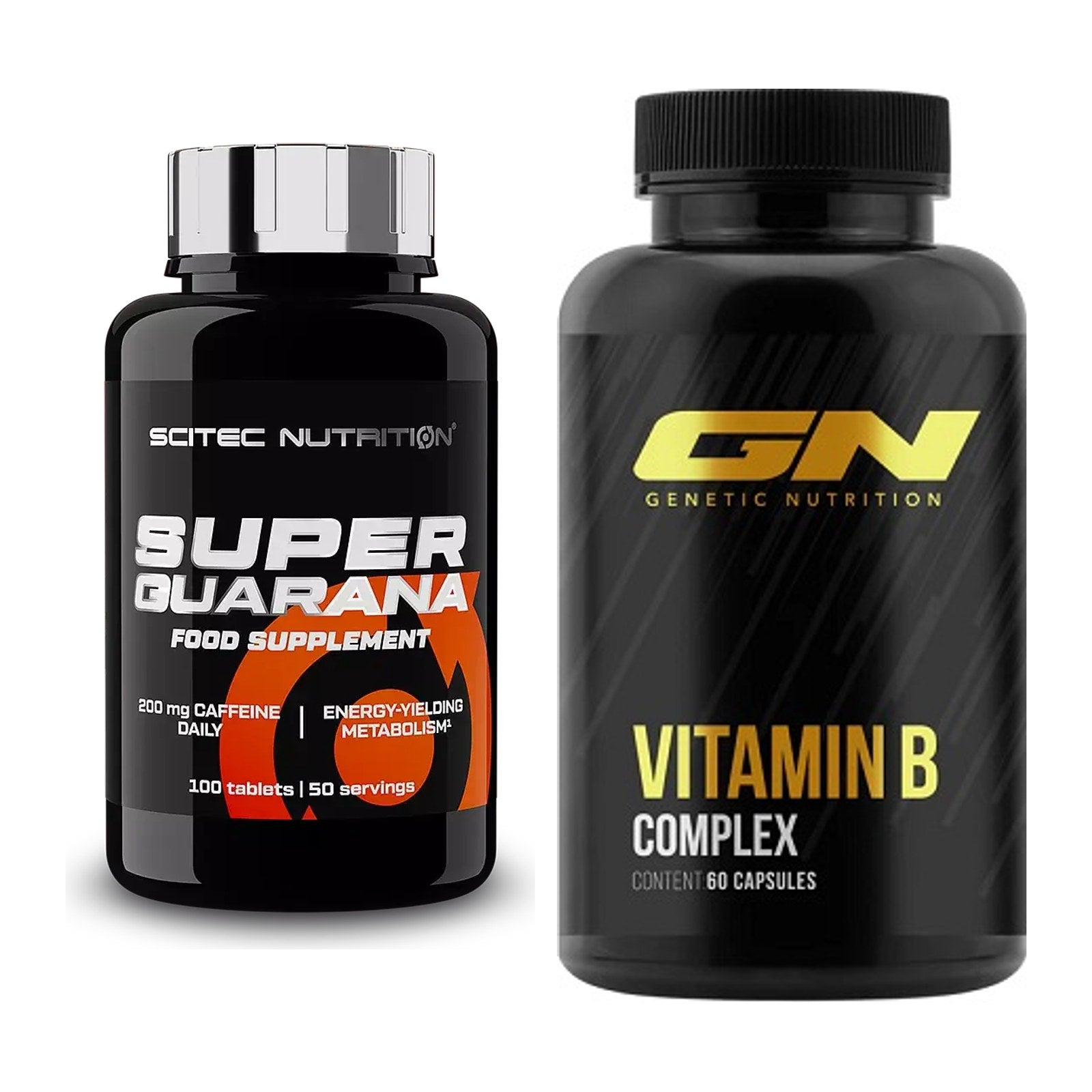 Koffein & B-Vitamine: Scitec Super Guarana + GN Vitamin B-Complex – alle enthaltenen Artikel