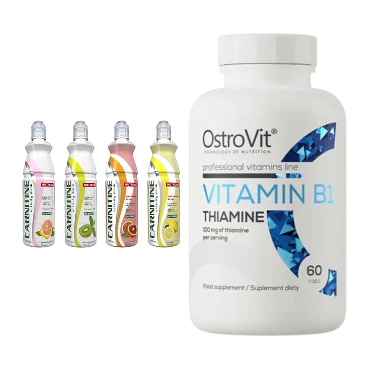 Koffein & B-Vitamine: Nutrend Activity + Ostrovit Vitamin B1 – alle enthaltenen Artikel
