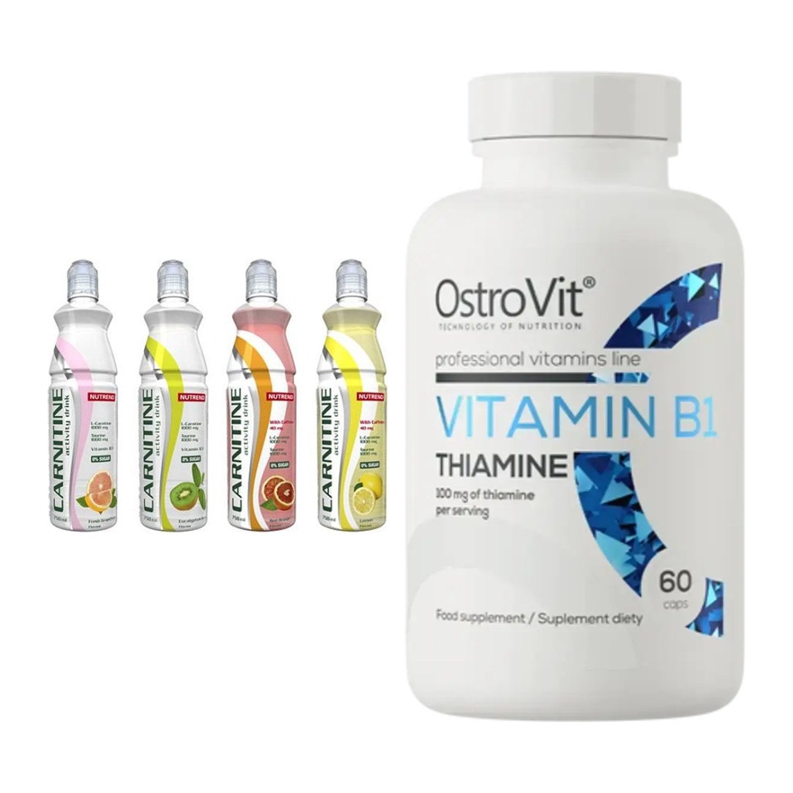 Koffein & B-Vitamine: Nutrend Activity + Ostrovit Vitamin B1 – alle enthaltenen Artikel