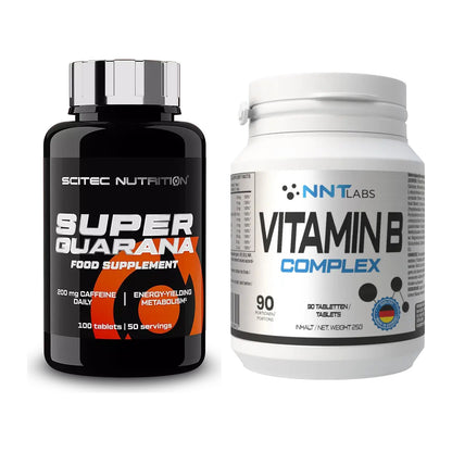 Caféine et vitamines B : Scitec Super Guarana + NNT Vitamin B Complex - tous les articles inclus
