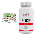Koffein & B-Vitamine: USP Labs Jack3d Energy 12x500ml + MST Niacin – alle enthaltenen Artikel