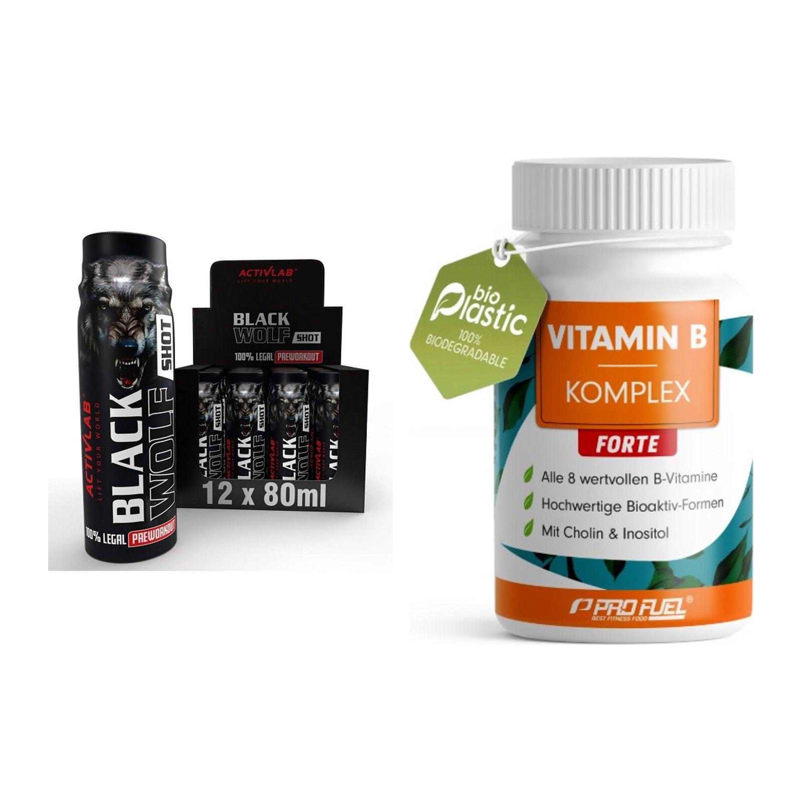 Koffein & B-Vitamine: Activlab Black Wolf + ProFuel Vitamin B – alle enthaltenen Artikel