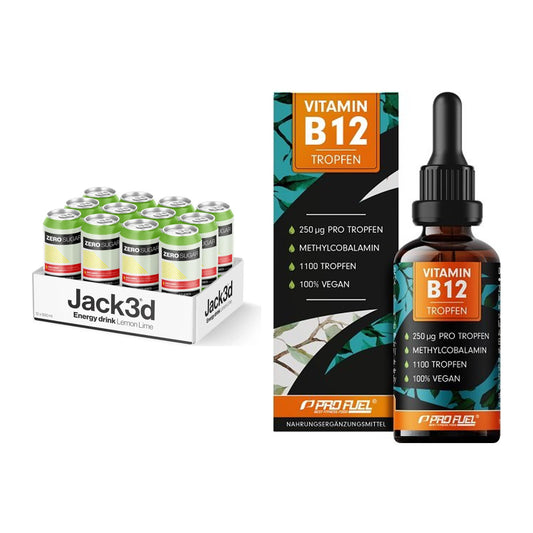 Koffein & B-Vitamine: USP Labs Jack3d Energy + ProFuel Vitamin B12 – alle enthaltenen Artikel