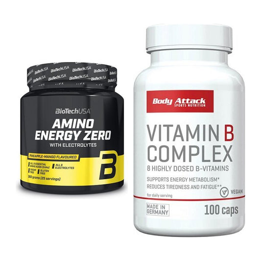 Koffein & B-Vitamine: BioTech Amino Energy + Body Attack Vitamin – alle enthaltenen Artikel