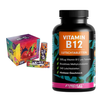 Koffein & B-Vitamine: AK47 Labs AK47 Shots + ProFuel Vitamin B12 240 – alle enthaltenen Artikel