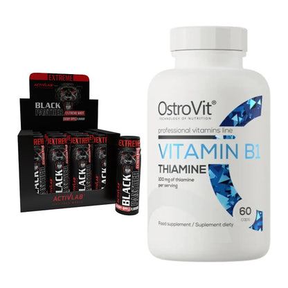 Koffein & B-Vitamine: Activlab Black Panther + Ostrovit Vitamin B1 – alle enthaltenen Artikel
