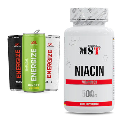 Koffein & B-Vitamine: XXL Nutrition Energize! Energy + MST Niacin – alle enthaltenen Artikel