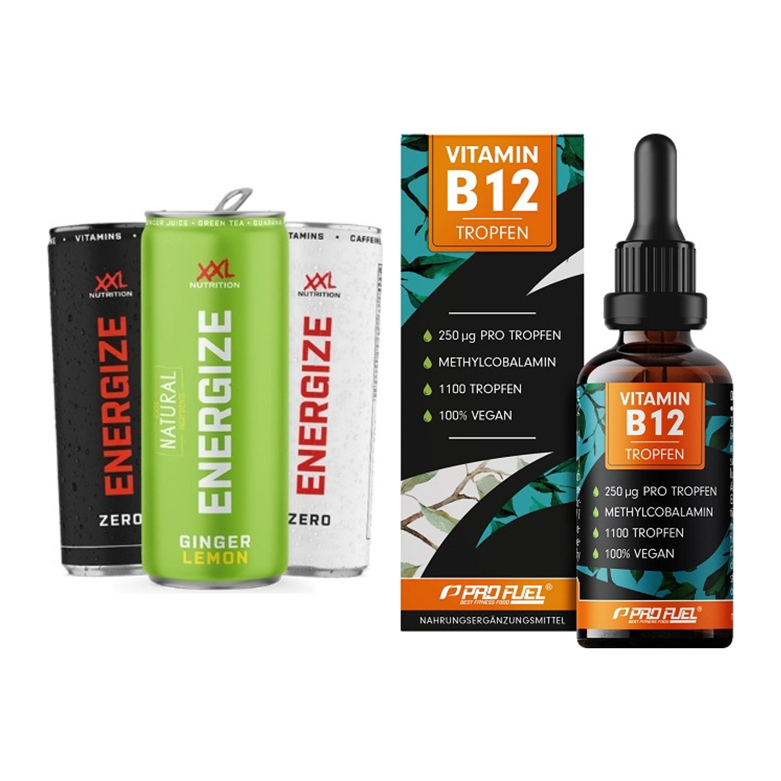 Koffein & B-Vitamine: XXL Nutrition + ProFuel Vitamin B12 – alle enthaltenen Artikel