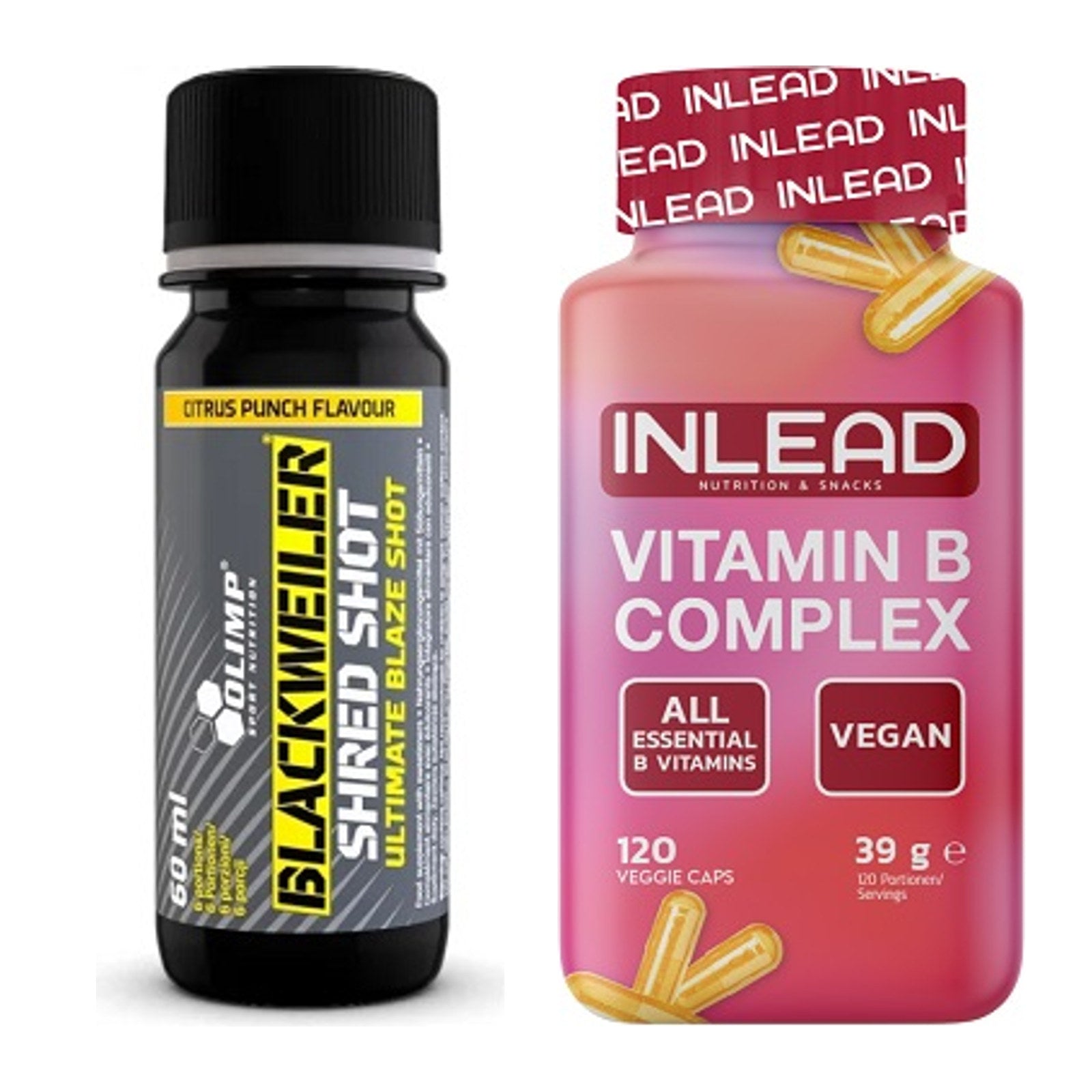 Koffein & B-Vitamine: Olimp Blackweiler + INLEAD Vitamin B – alle enthaltenen Artikel