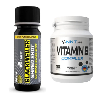 Koffein & B-Vitamine: Olimp Blackweiler + NNT Vitamin B Complex – alle enthaltenen Artikel