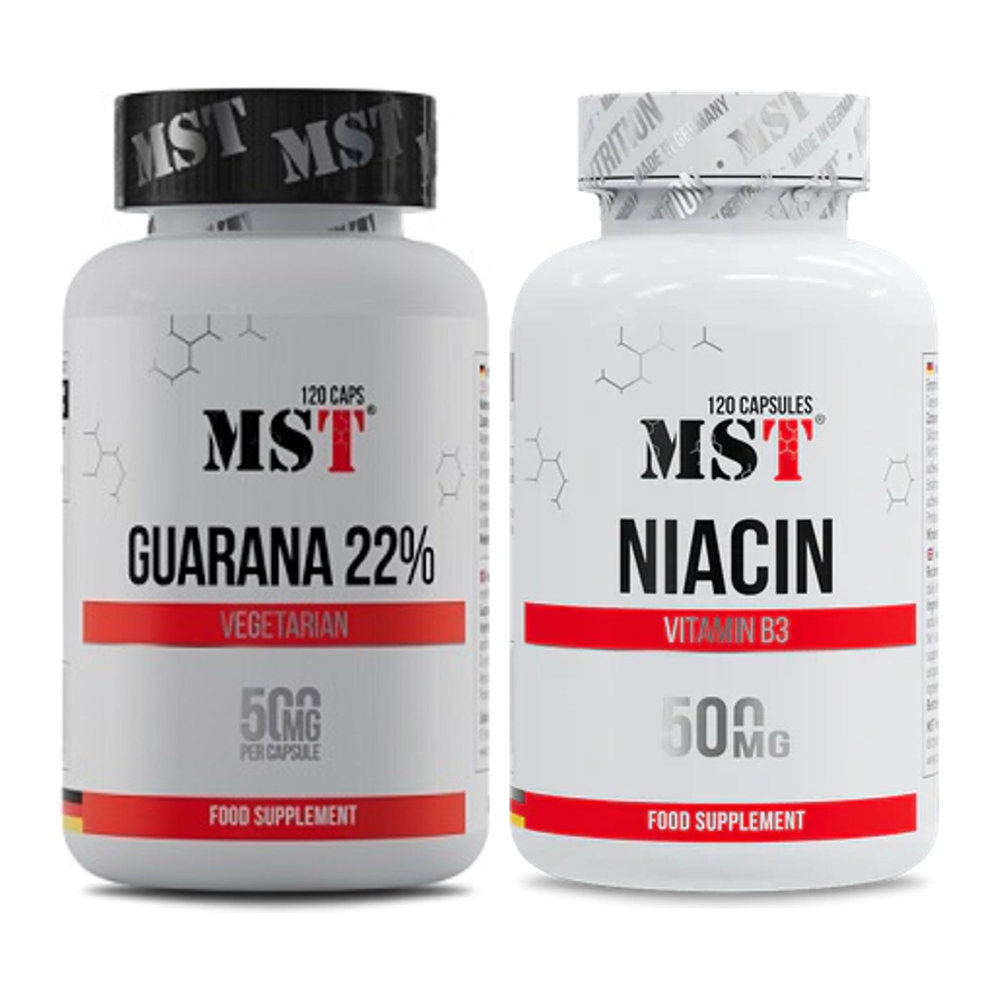 Koffein & B-Vitamine: MST Guarana 22% + MST Niacin – alle enthaltenen Artikel