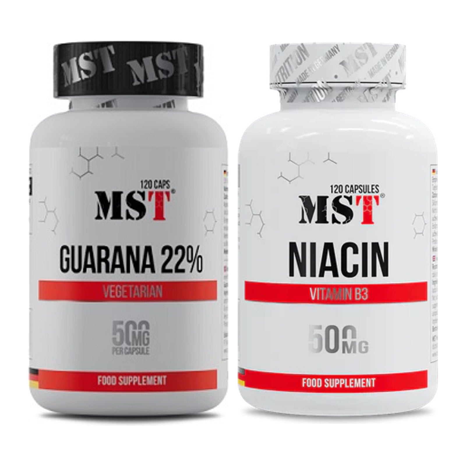 Koffein & B-Vitamine: MST Guarana 22% + MST Niacin – alle enthaltenen Artikel