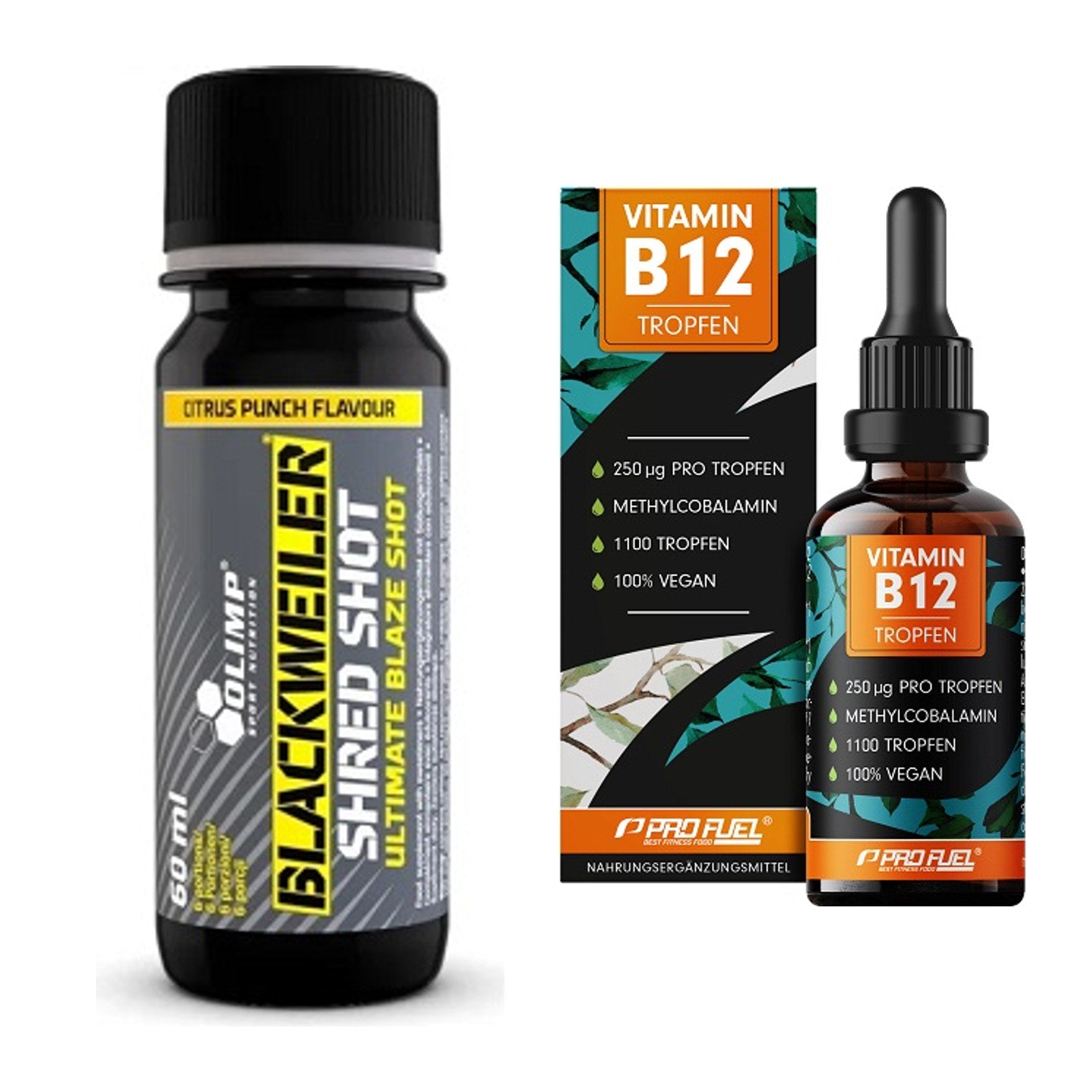 Koffein & B-Vitamine: Olimp Blackweiler + ProFuel Vitamin B12 – alle enthaltenen Artikel