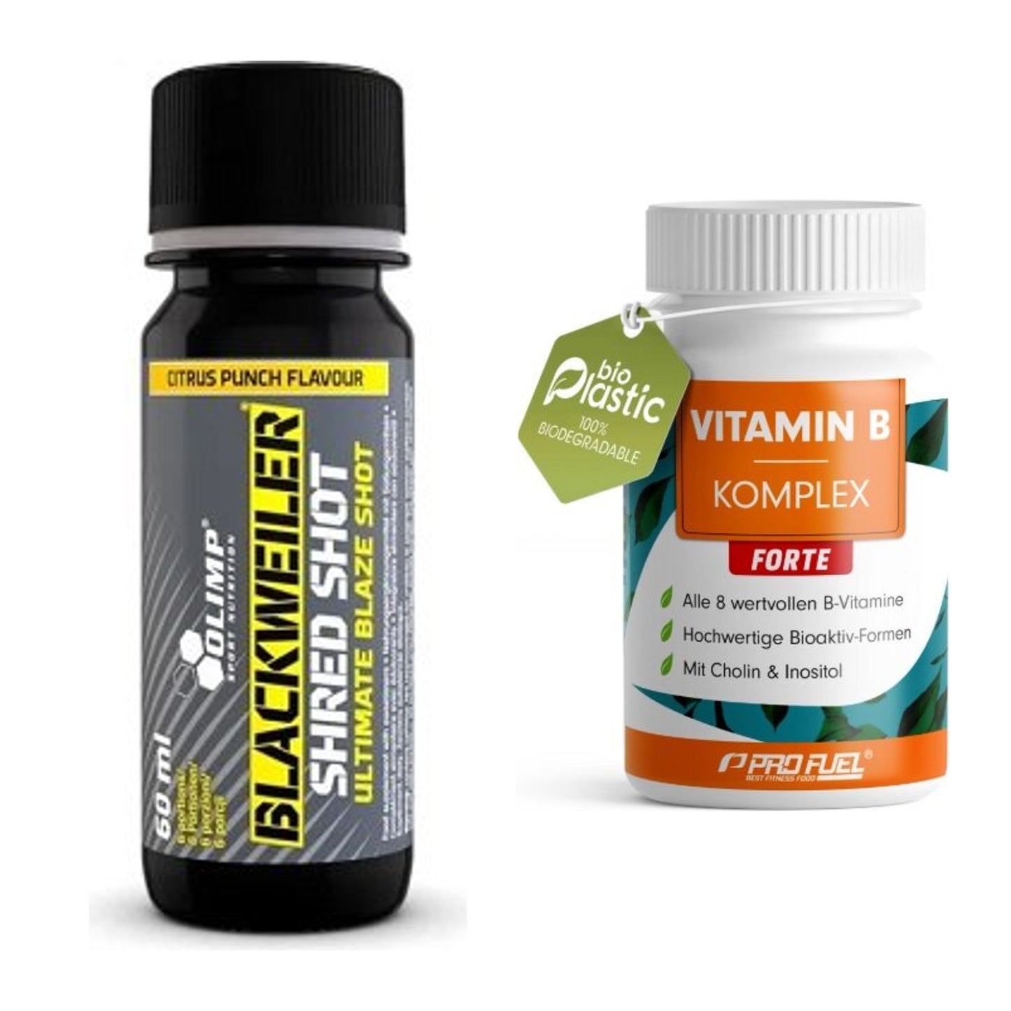 Koffein & B-Vitamine: Olimp Blackweiler + ProFuel Vitamin B – alle enthaltenen Artikel