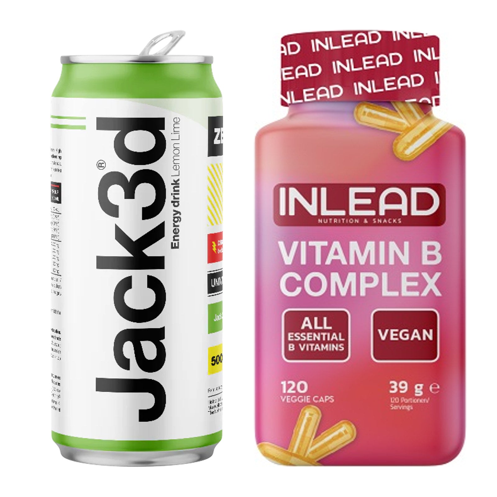 Koffein & B-Vitamine: USP Labs Jack3d Energy + INLEAD Vitamin B – alle enthaltenen Artikel