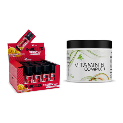 Koffein & B-Vitamine: Olimp R-Weiler Energy + Peak Vitamin B Complex – alle enthaltenen Artikel