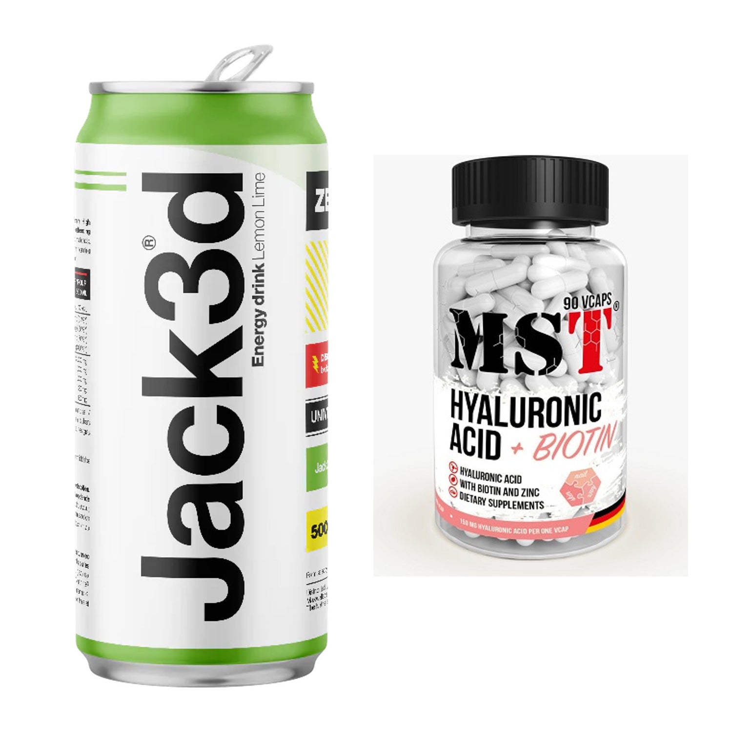 Koffein & B-Vitamine: USP Labs Jack3d Energy + MST Hyaluronic Acid – alle enthaltenen Artikel