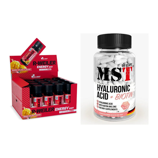 Koffein & B-Vitamine: Olimp R-Weiler Energy + MST Hyaluronic Acid – alle enthaltenen Artikel