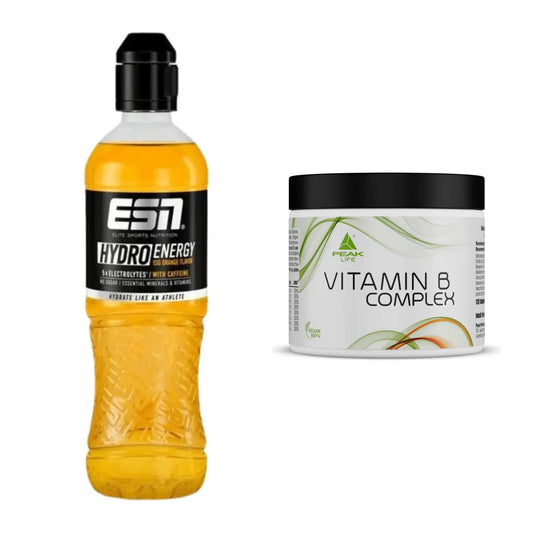 Koffein & B-Vitamine: ESN HydroEnergy + Peak Vitamin B Complex – alle enthaltenen Artikel