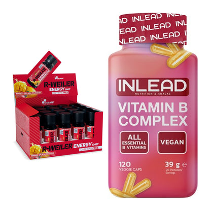 Koffein & B-Vitamine: Olimp R-Weiler Energy + INLEAD Vitamin B – alle enthaltenen Artikel