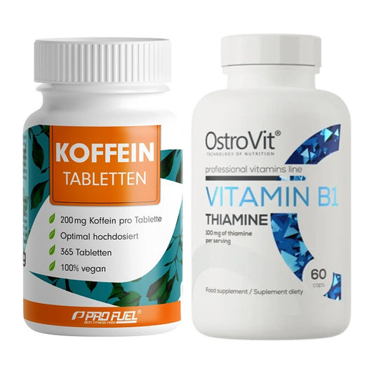 Koffein & B-Vitamine: ProFuel Koffein + Ostrovit Vitamin B1 – alle enthaltenen Artikel
