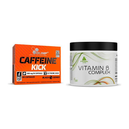 Koffein & B-Vitamine: Olimp Caffeine Kick + Peak Vitamin B Complex – alle enthaltenen Artikel