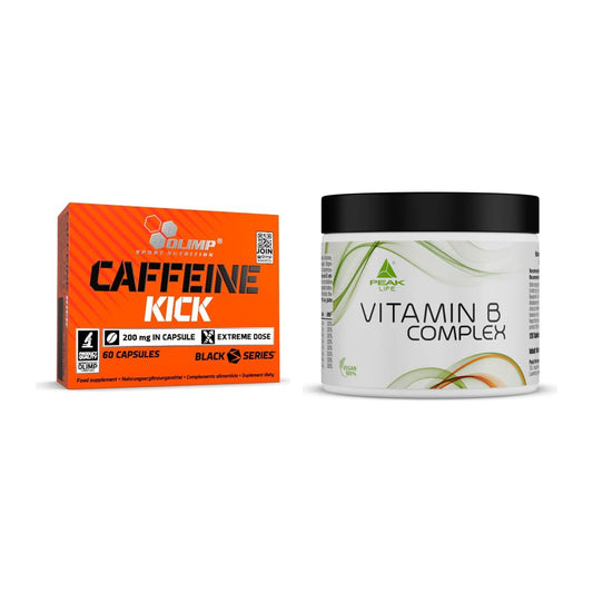 Koffein & B-Vitamine: Olimp Caffeine Kick + Peak Vitamin B Complex – alle enthaltenen Artikel