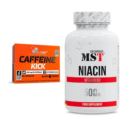 Koffein & B-Vitamine: Olimp Caffeine Kick + MST Niacin – alle enthaltenen Artikel