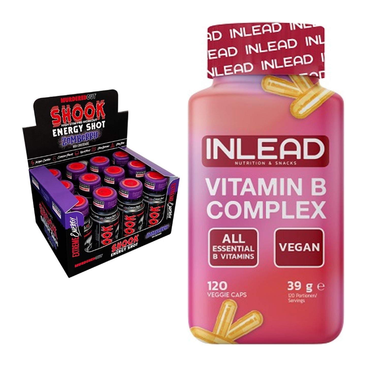 Koffein & B-Vitamine: Murdered Out Shook + INLEAD Vitamin B – alle enthaltenen Artikel