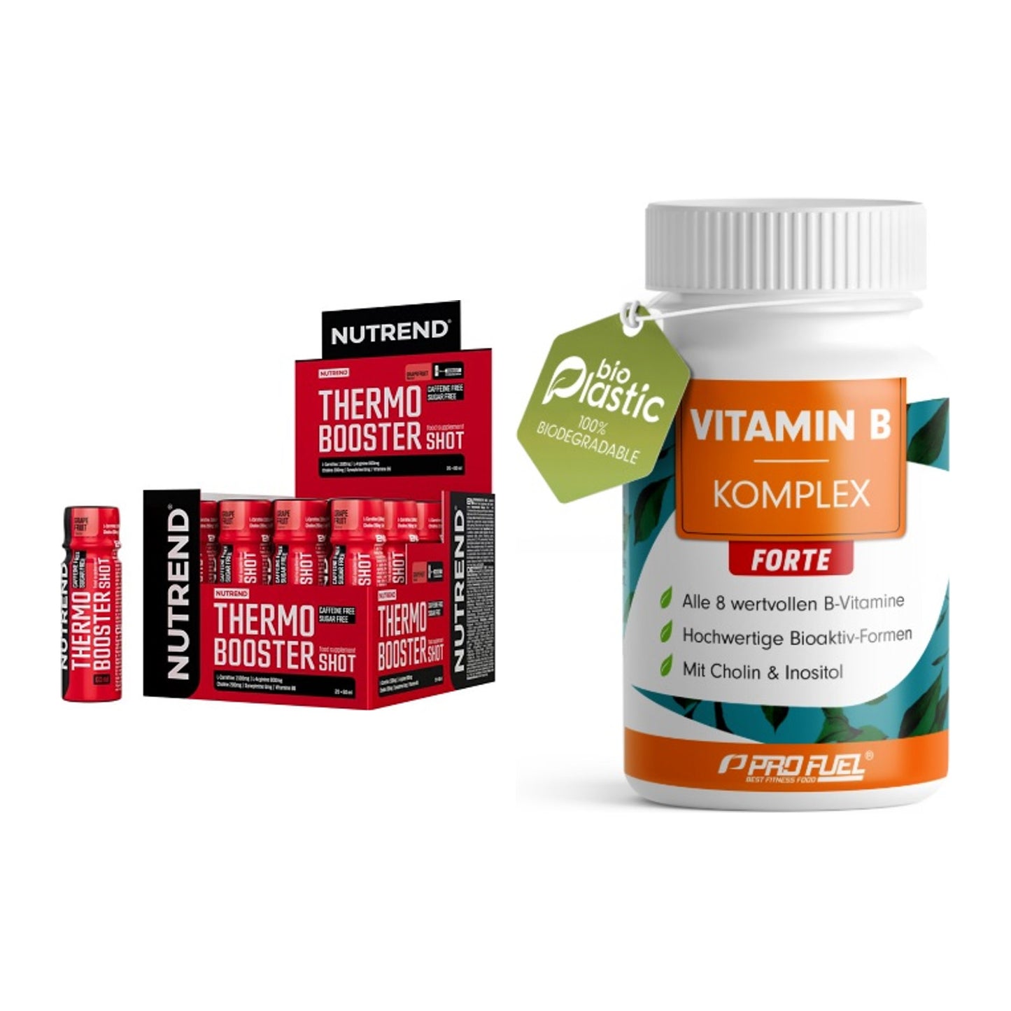 Koffein & B-Vitamine: Nutrend Thermobooster + ProFuel Vitamin B – alle enthaltenen Artikel