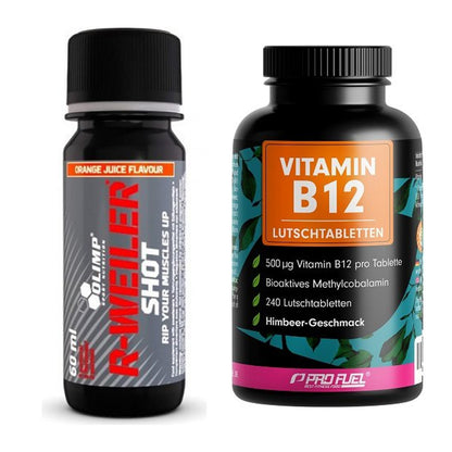 Koffein & B-Vitamine: Olimp R-Weiler Shot + ProFuel Vitamin B12 – alle enthaltenen Artikel