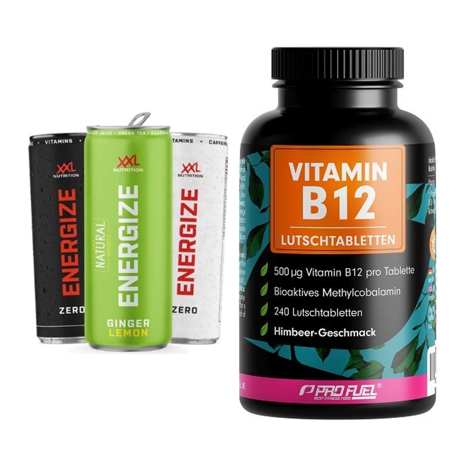 Koffein & B-Vitamine: XXL Nutrition + ProFuel Vitamin B12 – alle enthaltenen Artikel