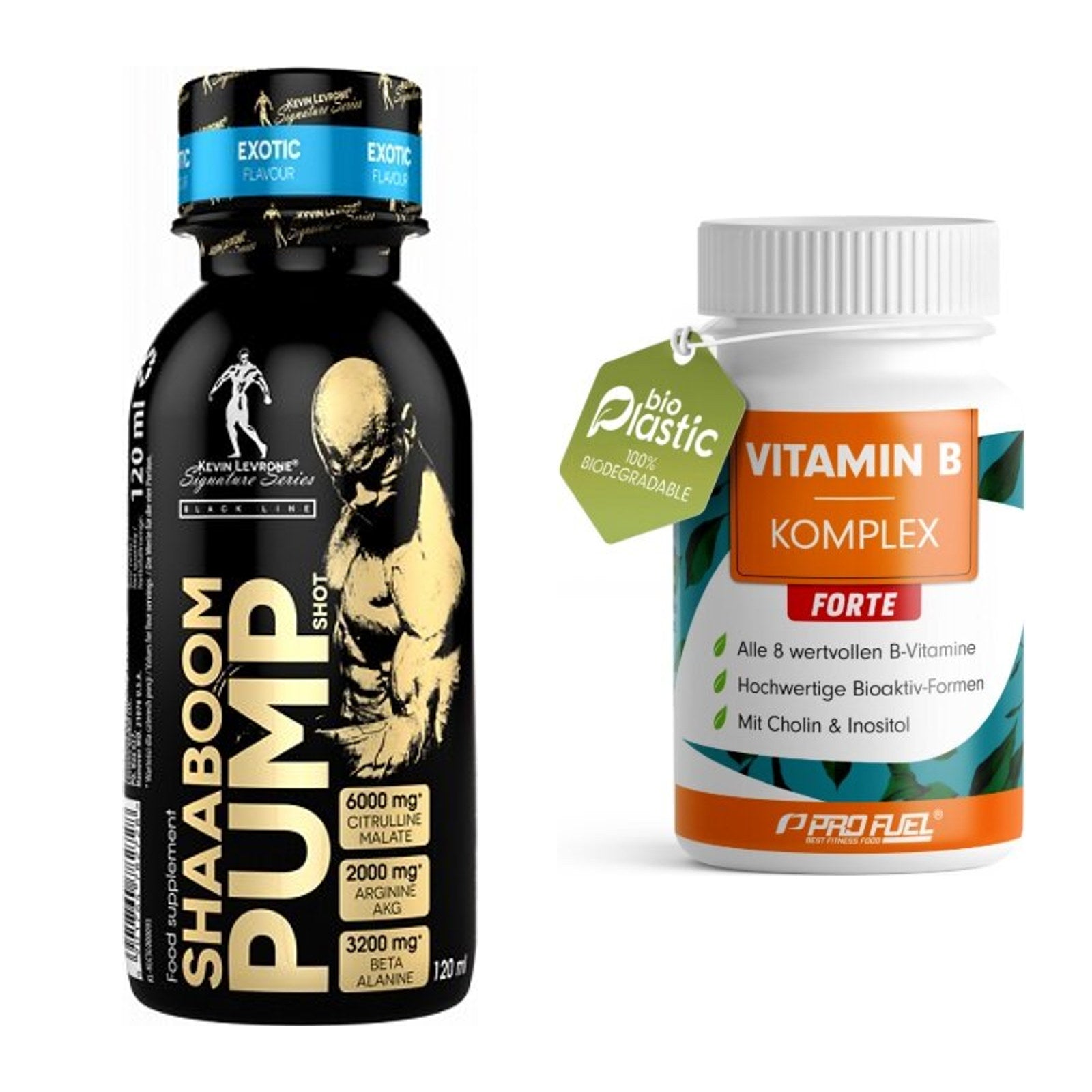Koffein & B-Vitamine: Kevin Levrone Shaaboom + ProFuel Vitamin B – alle enthaltenen Artikel