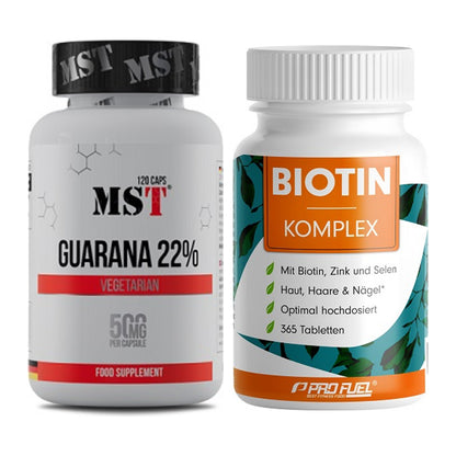 Koffein & B-Vitamine: MST Guarana 22% + ProFuel BIOTIN Komplex – alle enthaltenen Artikel