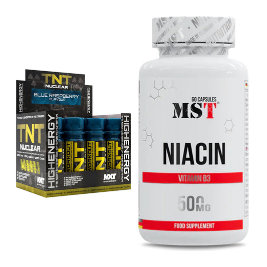 Koffein & B-Vitamine: NXT Nutrition TNT Nuclear Shots + MST Niacin – alle enthaltenen Artikel